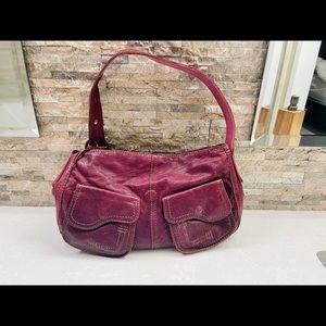 Maroon Italian Leather Lucky Brand purse